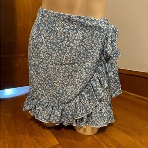Blue and white Shein skirt size M